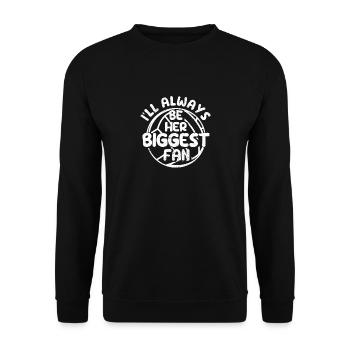 Je serai toujours son plus grand fan de volleyball - Sweat-shirt Unisexe - noir - Devant - Alina (178cm) & Michal (187cm)