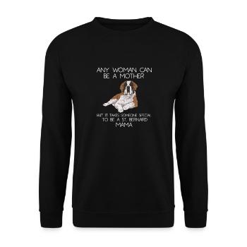 St. Bernard St. Bernard Dog Dog - Unisex Sweatshirt - black - Front - Alina (178cm) & Michal (187cm)