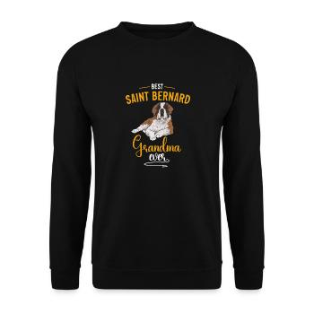 St. Bernard St. Bernard Dog Dog - Unisex Sweatshirt - black - Front - Alina (178cm) & Michal (187cm)