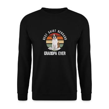 St. Bernard St. Bernard Dog Dog - Unisex Sweatshirt - black - Front - Alina (178cm) & Michal (187cm)