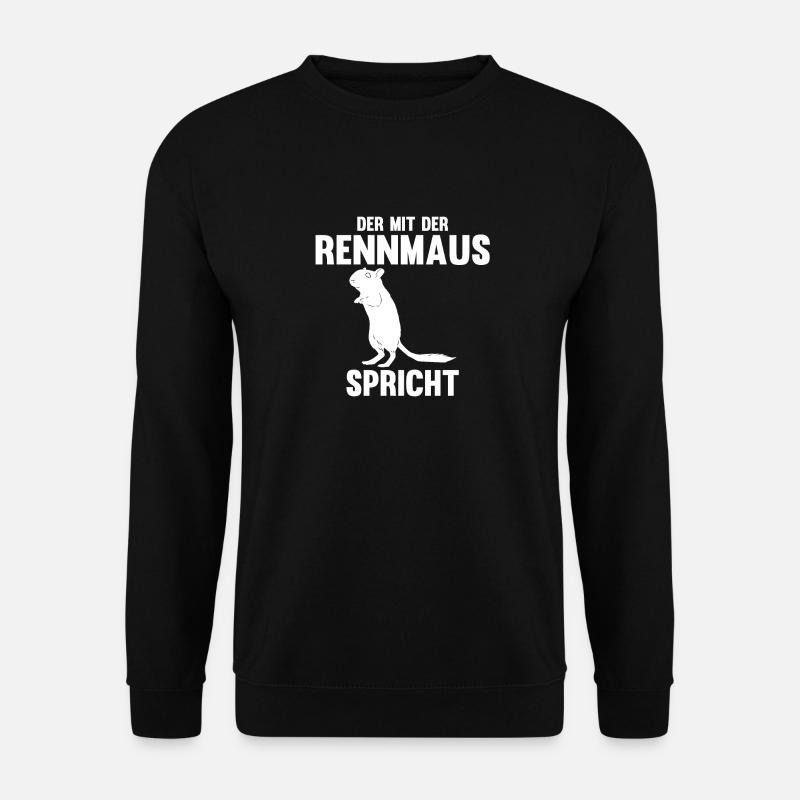 Maus Mäuse Rennmaus - Unisex Pullover - Schwarz