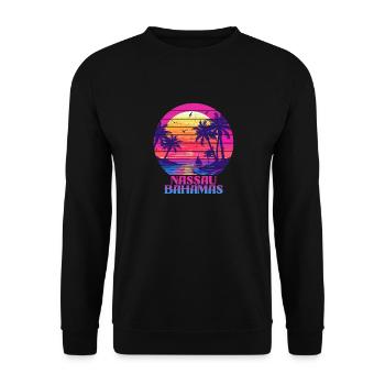 Nassau Bahamas Islands Caribbean Cruise - Unisex Sweatshirt - black - Front - Alina (178cm) & Michal (187cm)