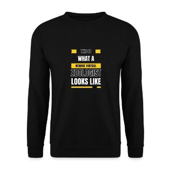 Zoologiste virtuel débutant - Sweat-shirt Unisexe - noir - Devant - Alina (178cm) & Michal (187cm)