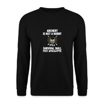 Archery Saying Funny Archer Quote Bow Archery - Unisex Sweatshirt - black - Front - Alina (178cm) & Michal (187cm)