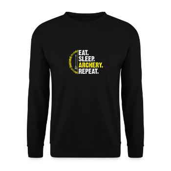Archery Saying Funny Archer Quote Bow Archery - Unisex Sweatshirt - black - Front - Alina (178cm) & Michal (187cm)