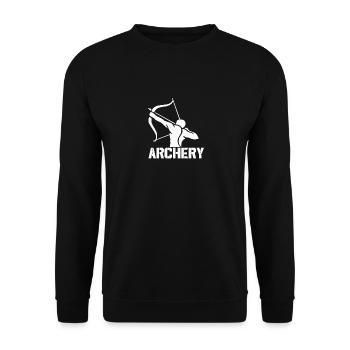 Archery Saying Funny Archer Quote Bow Archery - Unisex Sweatshirt - black - Front - Alina (178cm) & Michal (187cm)