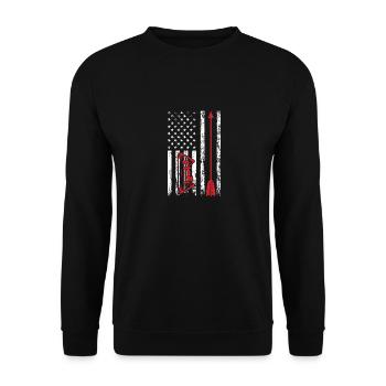 Archery Saying Funny Archer Quote Bow Archery - Unisex Sweatshirt - black - Front - Alina (178cm) & Michal (187cm)