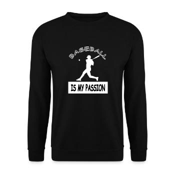 Baseball Play Baseball Player Gift Idea - Unisex Sweatshirt - black - Front - Alina (178cm) & Michal (187cm)