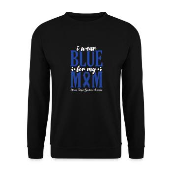 Je porte du bleu pour ma mère - prise de conscience de - Sweat-shirt Unisexe - noir - Devant - Alina (178cm) & Michal (187cm)