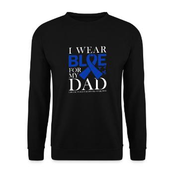 Ich Trage Blau Für Meinen Vater - Bewusstsein Für - Unisex Pullover - Schwarz - Vorne - Alina (178cm) & Michal (187cm)