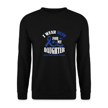 Ich Trage Blau Für Meinen Sohn - Bewusstsein Für - Unisex Pullover - Schwarz - Vorne - Alina (178cm) & Michal (187cm)