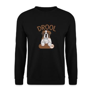 Saint-Bernard Chien Saint-Bernard - Sweat-shirt Unisexe - noir - Devant - Alina (178cm) & Michal (187cm)