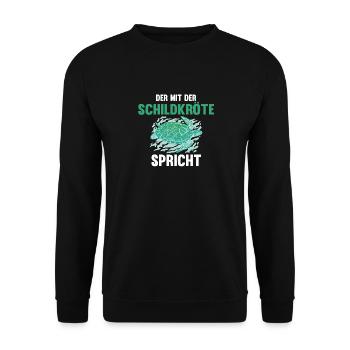 Schildkröte Schildkröten - Unisex Pullover - Schwarz - Vorne - Alina (178cm) & Michal (187cm)
