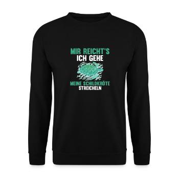 Schildkröte Schildkröten - Unisex Pullover - Schwarz - Vorne - Alina (178cm) & Michal (187cm)