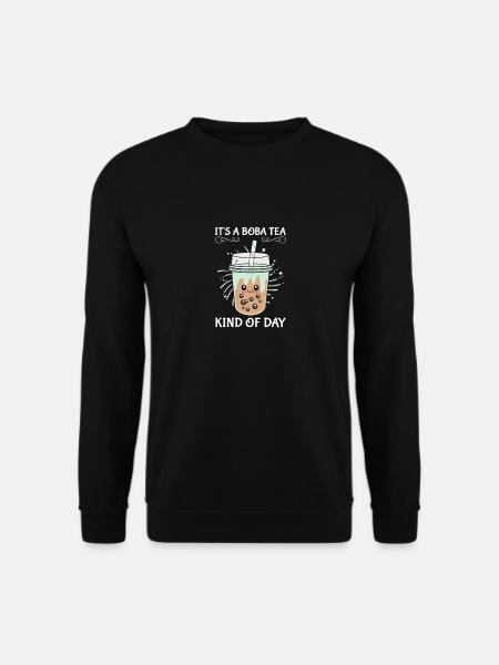 Boba Bubble Tea Tasse im Anime Style - Unisex Pullover - Schwarz