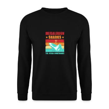 Shark Saying Men Women Shark Ocean Sharks Summer - Unisex Sweatshirt - black - Front - Alina (178cm) & Michal (187cm)