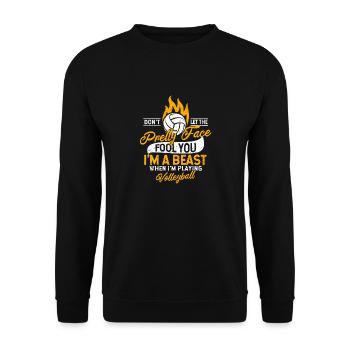 Ne vous laissez pas berner par le joli visage - Sweat-shirt Unisexe - noir - Devant - Alina (178cm) & Michal (187cm)