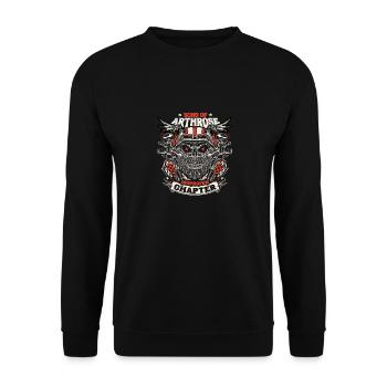 Sons with Arthritis Ibuprofen Chapter Motorcycle Bike - Unisex Sweatshirt - black - Front - Alina (178cm) & Michal (187cm)
