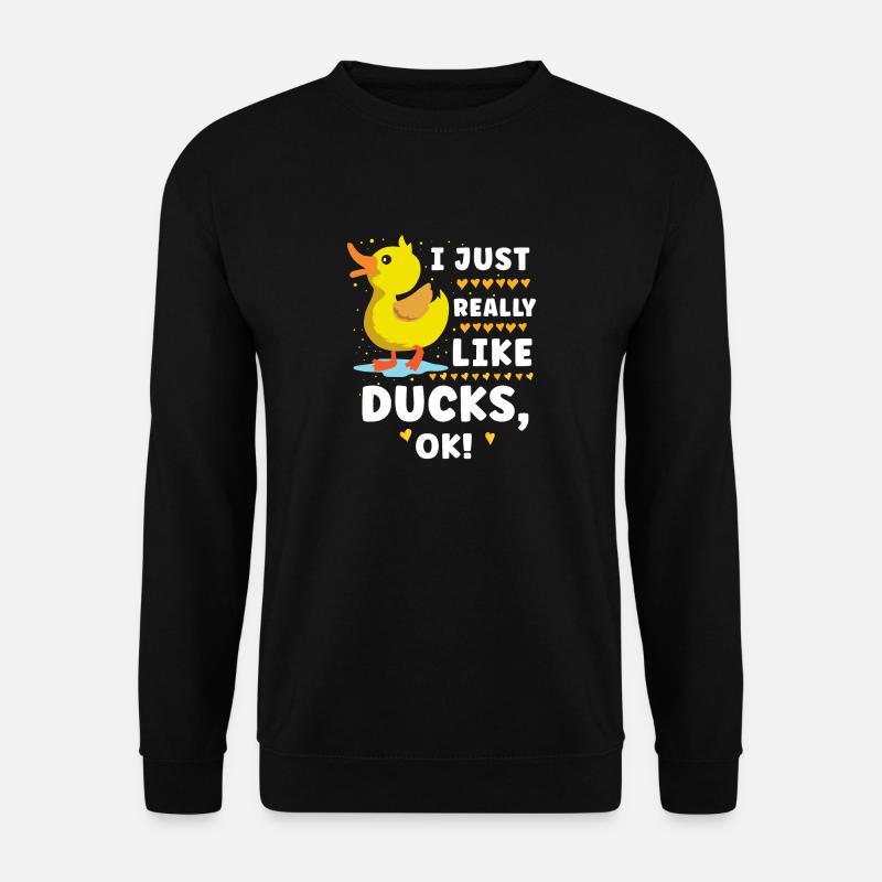 Ich mag Ente einfach sehr ok; - Unisex Pullover - Schwarz
