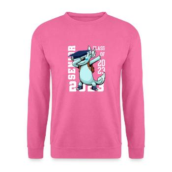 Senior 2023 Grad Happy Axolotl Dabbing Graduierung - Unisex Pullover - Pink - Vorne