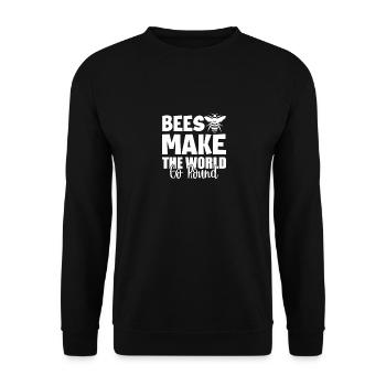 Beekeeper Beekeeping Honeybee Beehive Lover Bee - Unisex Sweatshirt - black - Front - Alina (178cm) & Michal (187cm)