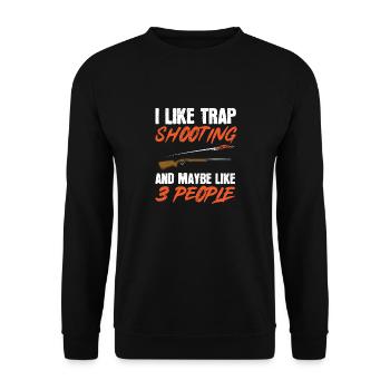 Tir au piège Tir au pigeon en argile Skeet - Sweat-shirt Unisexe - noir - Devant - Alina (178cm) & Michal (187cm)