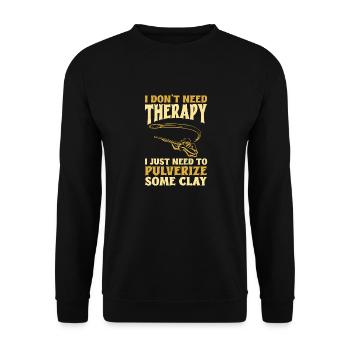 Trapschießen Skeet Tontaubenschießen - Unisex Pullover - Schwarz - Vorne - Alina (178cm) & Michal (187cm)