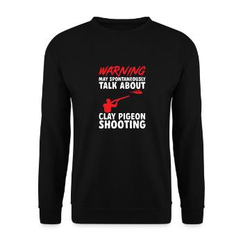Tir au piège Tir au pigeon en argile Skeet - Sweat-shirt Unisexe - noir - Devant - Alina (178cm) & Michal (187cm)
