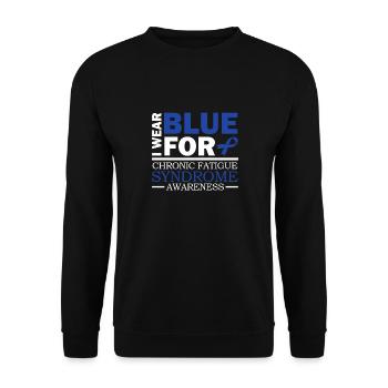 I wear blue for the chronic - Unisex Sweatshirt - black - Front - Alina (178cm) & Michal (187cm)