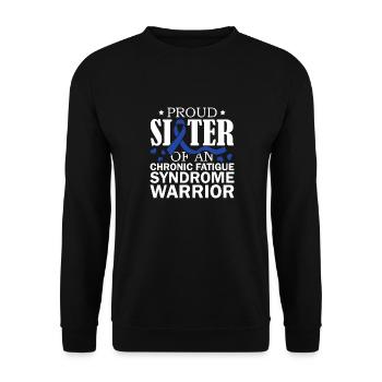 Proud mother of a warrior with chronic - Unisex Sweatshirt - black - Front - Alina (178cm) & Michal (187cm)