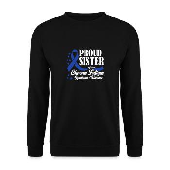 Proud mother of a warrior with chronic - Unisex Sweatshirt - black - Front - Alina (178cm) & Michal (187cm)