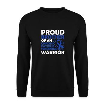 Proud brother of a warrior with chronic - Unisex Sweatshirt - black - Front - Alina (178cm) & Michal (187cm)