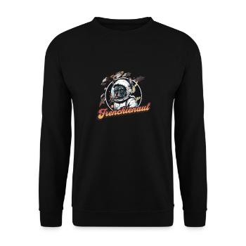 Frenchienaut – Design - Unisex Pullover - Schwarz - Vorne - Alina (178cm) & Michal (187cm)