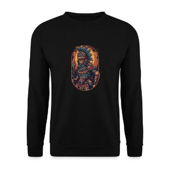 Maya-Kämpfer - Unisex Pullover - Schwarz - Vorne - Alina (178cm) & Michal (187cm)