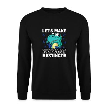 Let's get rid of chronic fatigue syndrome - Unisex Sweatshirt - black - Front - Alina (178cm) & Michal (187cm)