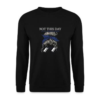 Not Today Chronic Fatigue Syndrome - Unisex Sweatshirt - black - Front - Alina (178cm) & Michal (187cm)