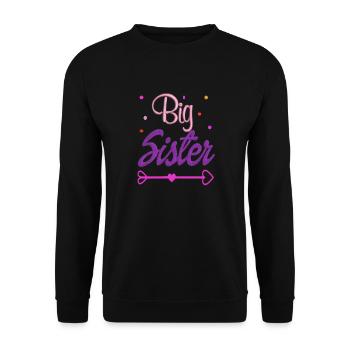 Big Sister Big sister Big Sister Gift - Unisex Sweatshirt - black - Front - Alina (178cm) & Michal (187cm)