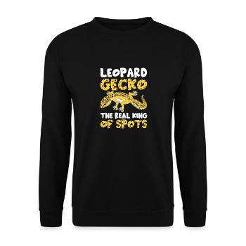 Leopard Gecko Lizard Lover - Unisex Sweatshirt - black - Front - Alina (178cm) & Michal (187cm)