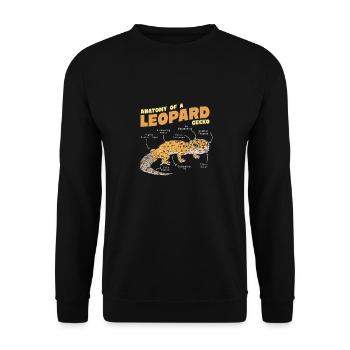 Leopard Gecko Lizard Lover - Unisex Sweatshirt - black - Front - Alina (178cm) & Michal (187cm)