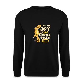 Leopard Gecko Lizard Lover - Unisex Sweatshirt - black - Front - Alina (178cm) & Michal (187cm)