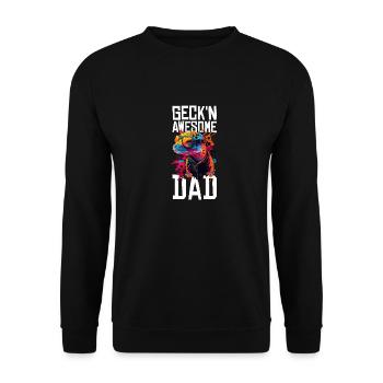 Leopard Gecko Lizard Lover - Unisex Sweatshirt - black - Front - Alina (178cm) & Michal (187cm)