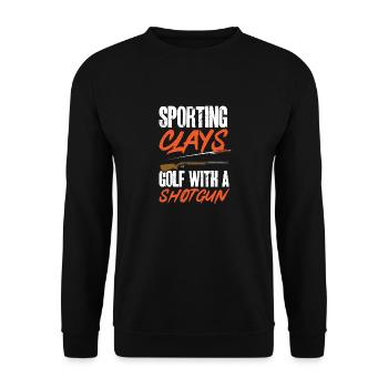Tir au piège Tir au pigeon en argile Skeet - Sweat-shirt Unisexe - noir - Devant - Alina (178cm) & Michal (187cm)