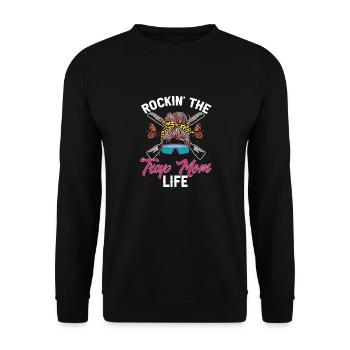 Trapschießen Skeet Tontaubenschießen - Unisex Pullover - Schwarz - Vorne - Alina (178cm) & Michal (187cm)