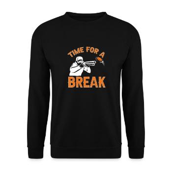 Trapschießen Skeet Tontaubenschießen - Unisex Pullover - Schwarz - Vorne - Alina (178cm) & Michal (187cm)