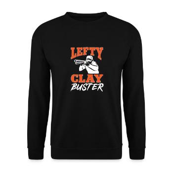 Trapschießen Skeet Tontaubenschießen - Unisex Pullover - Schwarz - Vorne - Alina (178cm) & Michal (187cm)