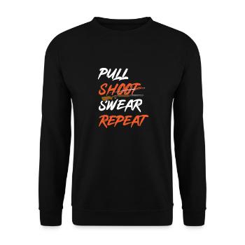 Tir au piège Tir au pigeon en argile Skeet - Sweat-shirt Unisexe - noir - Devant - Alina (178cm) & Michal (187cm)