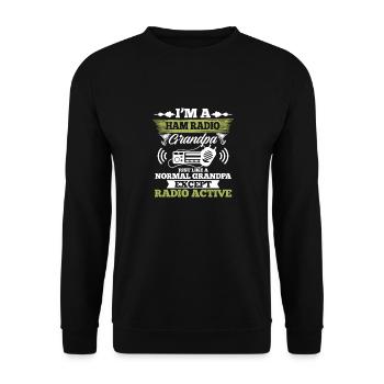 Je suis un amateur de radio grand-père hommes radio amateur operato - Sweat-shirt Unisexe - noir - Devant - Alina (178cm) & Michal (187cm)