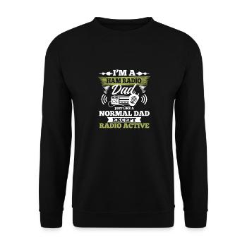 Antenne d’opérateur radio amateur Je suis un amateur de radio gr - Sweat-shirt Unisexe - noir - Devant - Alina (178cm) & Michal (187cm)