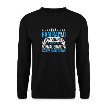 Je suis un amateur de radio grand-père hommes radio amateur operato - Sweat-shirt Unisexe - noir - Devant - Alina (178cm) & Michal (187cm)