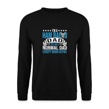 Je suis un amateur de radio papa signal hommes amateur radio opéra - Sweat-shirt Unisexe - noir - Devant - Alina (178cm) & Michal (187cm)